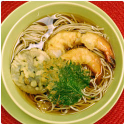 Soba noodles with tempura - The International Cooking Blog