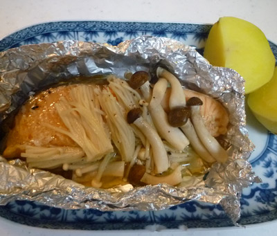 Steamed Salmon with Mushrooms - International Cooking Blog