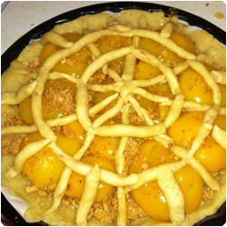 Peaches and Amaretti Pie - International Cooking blog