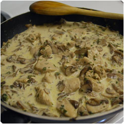 Chicken with Mushroom Cream and Basmati Rice - International Cooking Blog
