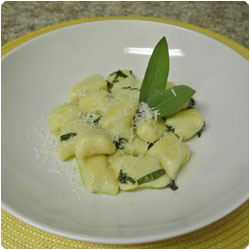 Ricotta Gnocchi with Sage and Parmesan Sauce