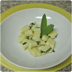 Ricotta Gnocchi with Sage and Parmesan Sauce