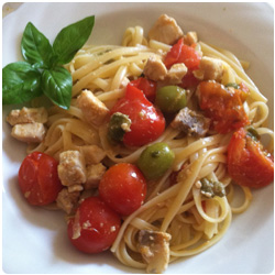 Pasta with Swordfish and Cherry Tomatoes - International Cooking Blog