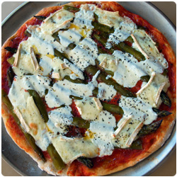 The International Cooking Blog - Pizza Asparagus and Brie