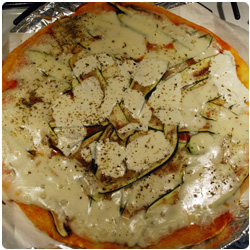 The International Cooking Blog - Pizza shallot and zucchini