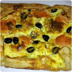 Quiche with Salmon, Artichokes and Black Olives - International Cooking Blog