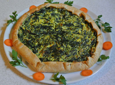 Spinach and ricotta pie - international cooking blog