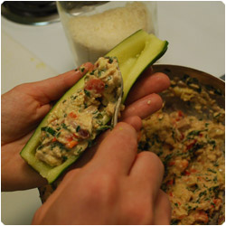 Tuna filled zucchini - International Cooking Blog